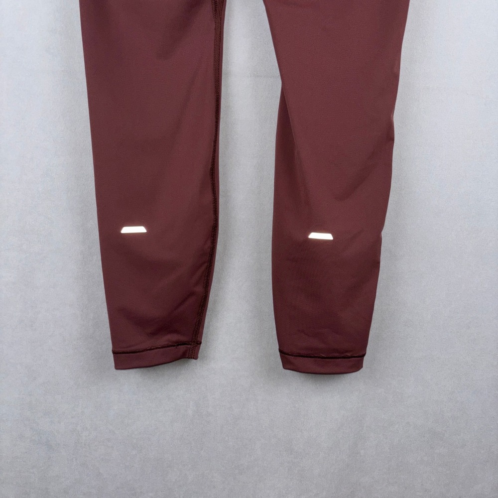 REI Swiftland Running Leggings Wmns M Burgundy Red Pocket Activewear Hiking Gorp - Picture 4 of 8